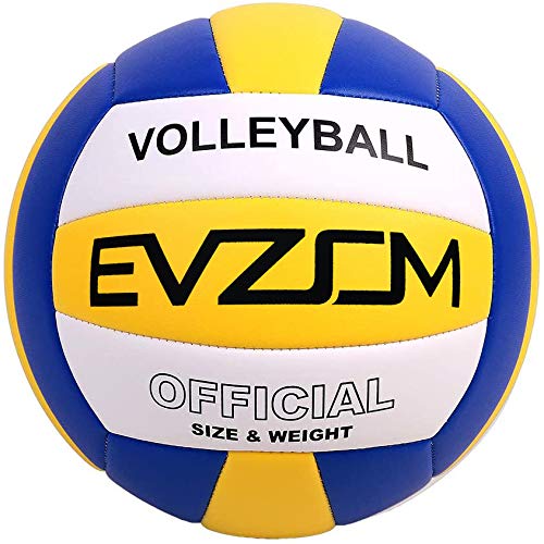 EVZOM Super Soft Volleyball Beach Volleyball Official Size 5 for Outdoor/Indoor/Pool/Gym/Training Premium Volleyball Equipment(Blue)