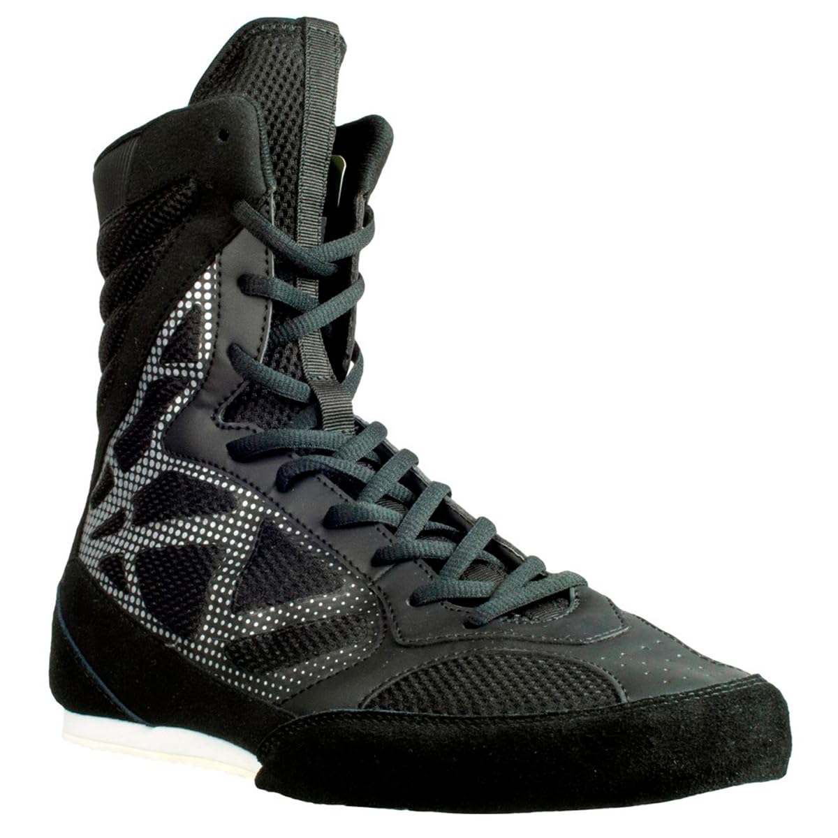 CORE Boxing Shoes - Lightweight Boxing Shoes for Men & Women - Boxing Training Shoes with High Support β High Traction Boxing Boots Black 11.5 US