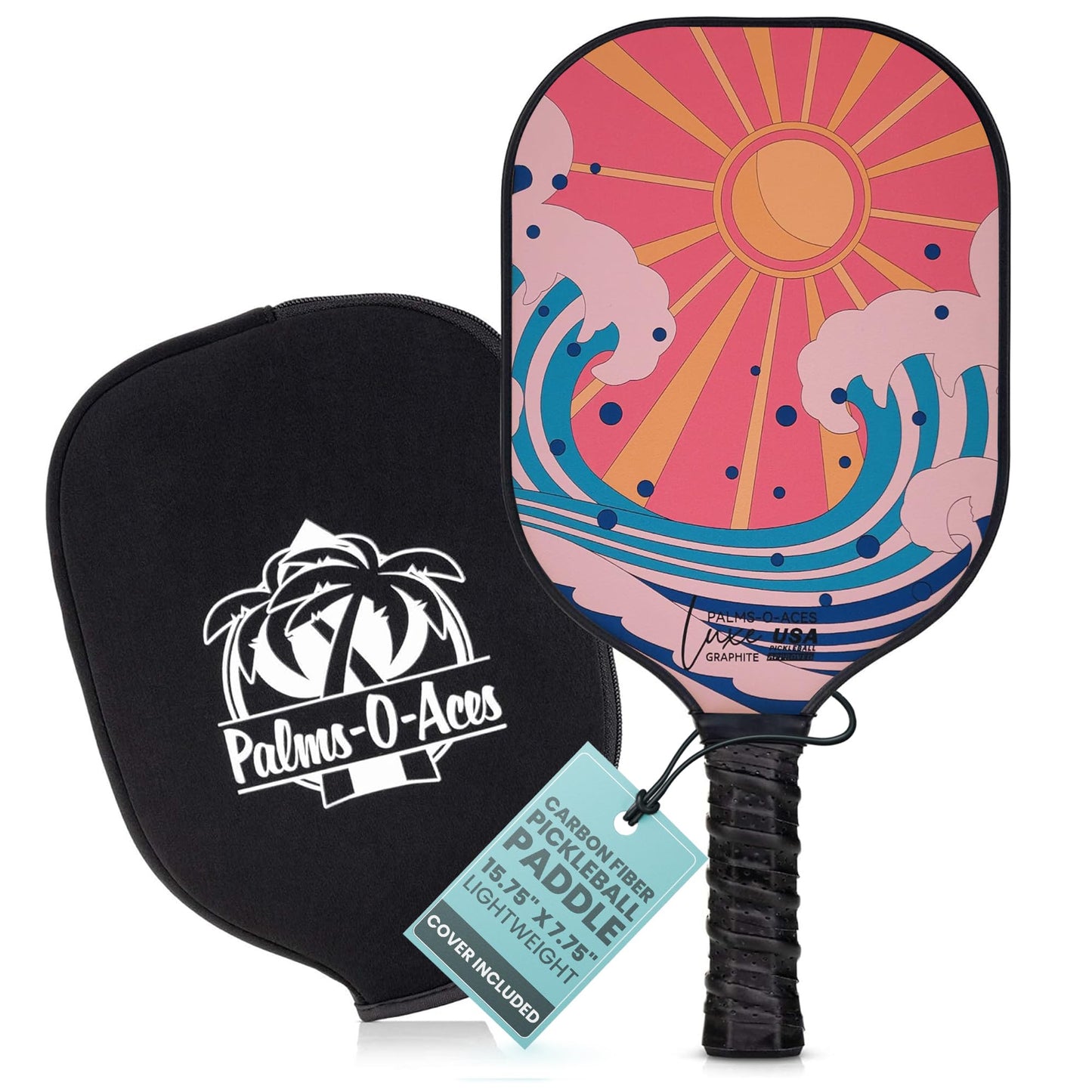 Pickleball Paddle - USAPA Approved - Lightweight Pickleball Racket - Enhanced Spin Texture โ 16MM T700 Graphite Pickleball Paddles - Cover Included