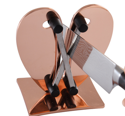 Stainless Steel Sharpener with Heart Design