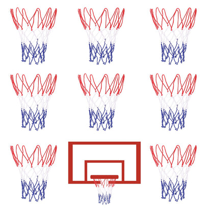 8 Pcs Mini Basketball Nets Replacement for 8"-10.25" Basketball Rims with 10 Loops Nylon Small Basketball Hoop Net Outdoor Indoor Basketball Net for Kids