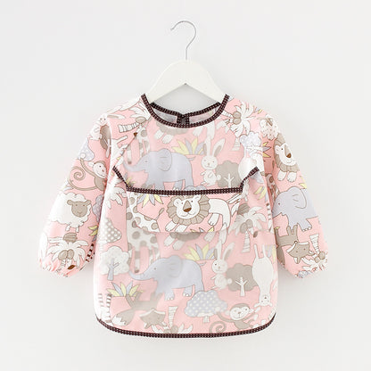 Waterproof Long Sleeve Kids Smock Apron for Eating