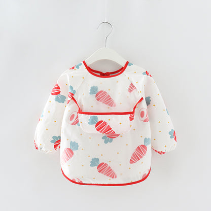 Waterproof Long Sleeve Kids Smock Apron for Eating