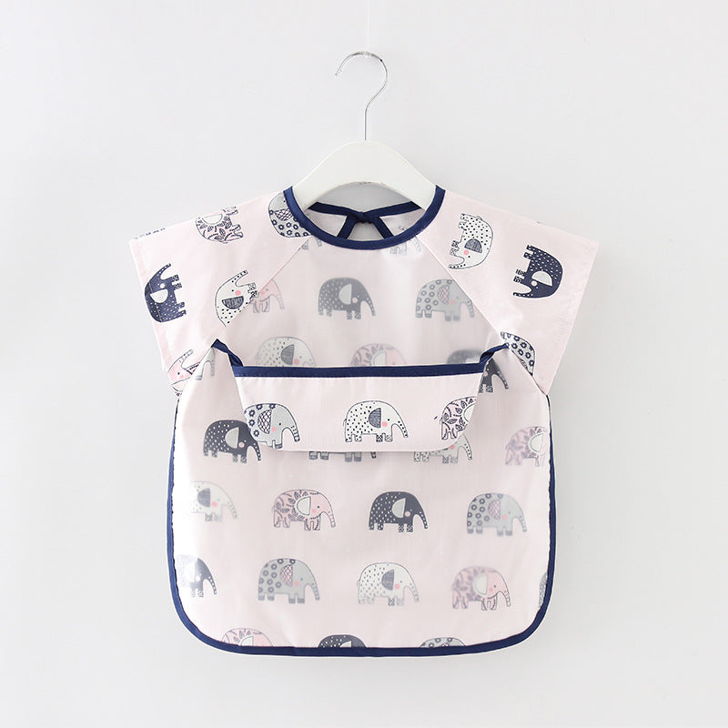 Waterproof Long Sleeve Kids Smock Apron for Eating