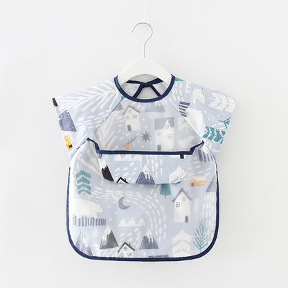 Waterproof Long Sleeve Kids Smock Apron for Eating