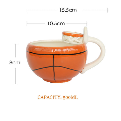Ceramic Basketball, Soccer, and Cup Set