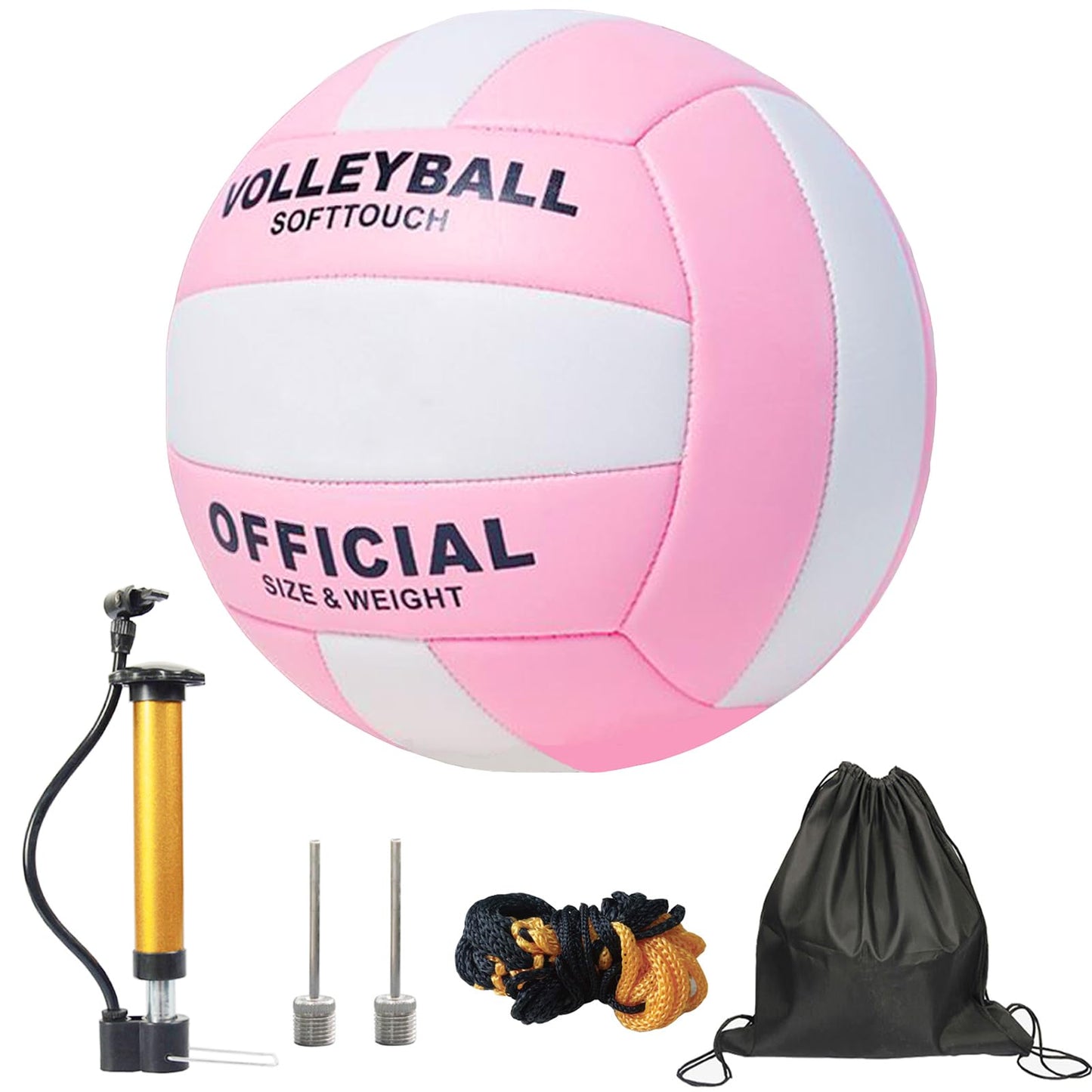 PETIT MANON Volleyball Official Size 5 Volleyball Kit Volleyballs Soft Volleyball Beach Volleyball Pool Volleyball for IndoorOutdoorBeachVolleyball TrainingCompetitionGym