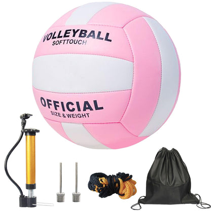 PETIT MANON Volleyball Official Size 5 Volleyball Kit Volleyballs Soft Volleyball Beach Volleyball Pool Volleyball for IndoorOutdoorBeachVolleyball TrainingCompetitionGym