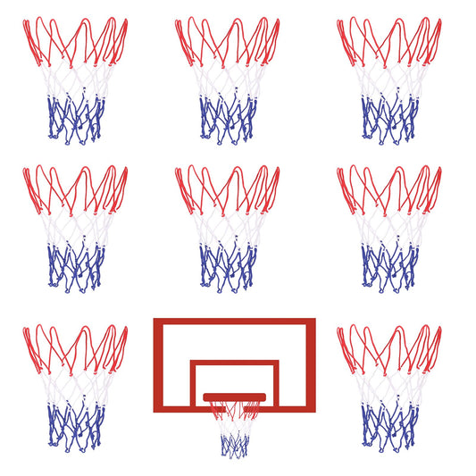 8 Pcs Mini Basketball Nets Replacement for 8"-10.25" Basketball Rims with 10 Loops Nylon Small Basketball Hoop Net Outdoor Indoor Basketball Net for Kids