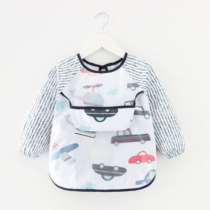 Waterproof Long Sleeve Kids Smock Apron for Eating