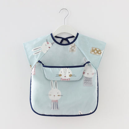 Waterproof Long Sleeve Kids Smock Apron for Eating