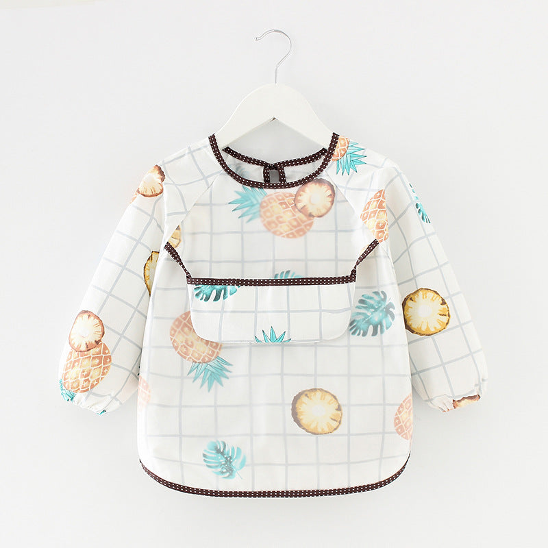 Waterproof Long Sleeve Kids Smock Apron for Eating