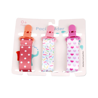 Cartoon Pattern Baby Pacifier Teether Pack of Three