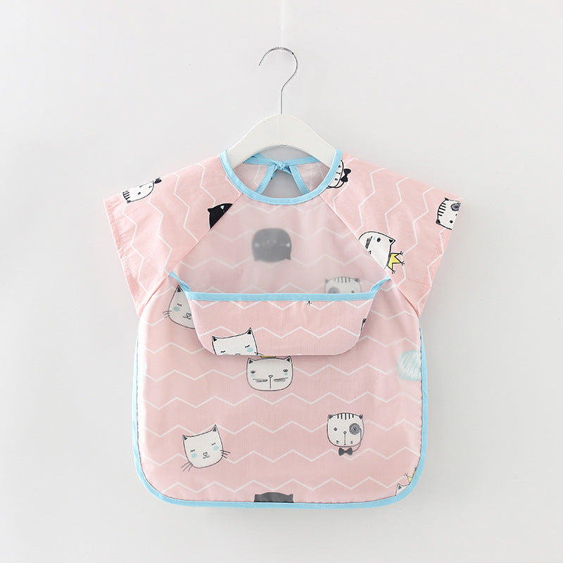 Waterproof Long Sleeve Kids Smock Apron for Eating