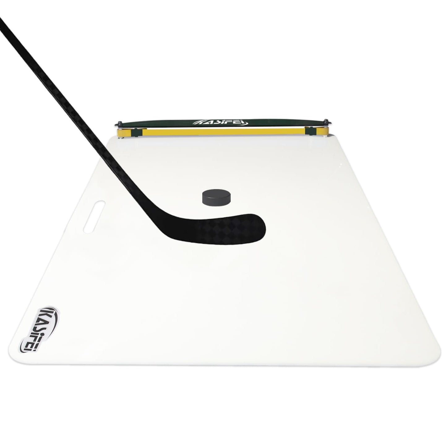 kasifei Hockey Shooting Pad with Rebounder 48" x 24" Professional Hockey Training Equipment for Shooting Synthetic Ice for Hockey Passing and Stickhandling