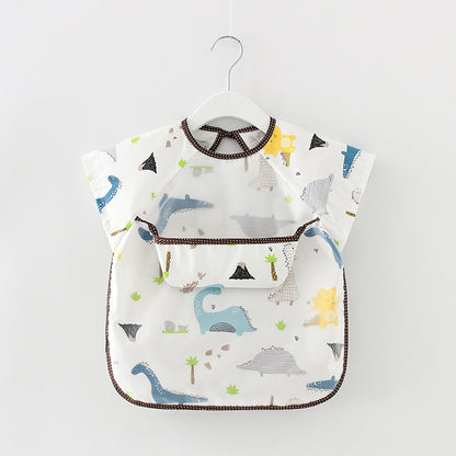 Waterproof Long Sleeve Kids Smock Apron for Eating