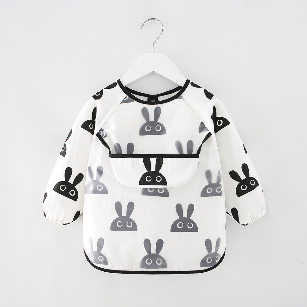 Waterproof Long Sleeve Kids Smock Apron for Eating