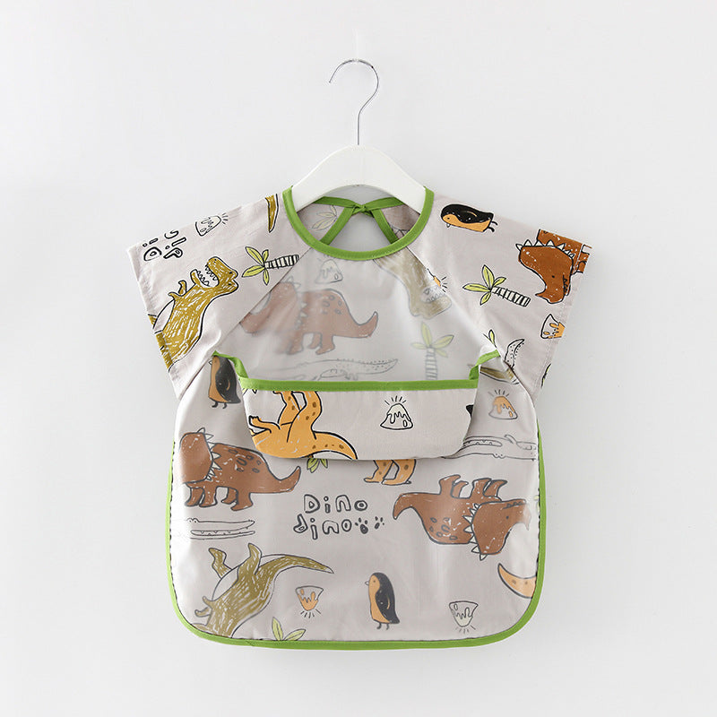 Waterproof Long Sleeve Kids Smock Apron for Eating