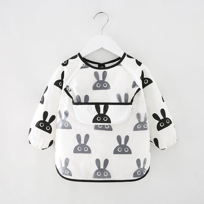 Waterproof Long Sleeve Kids Smock Apron for Eating