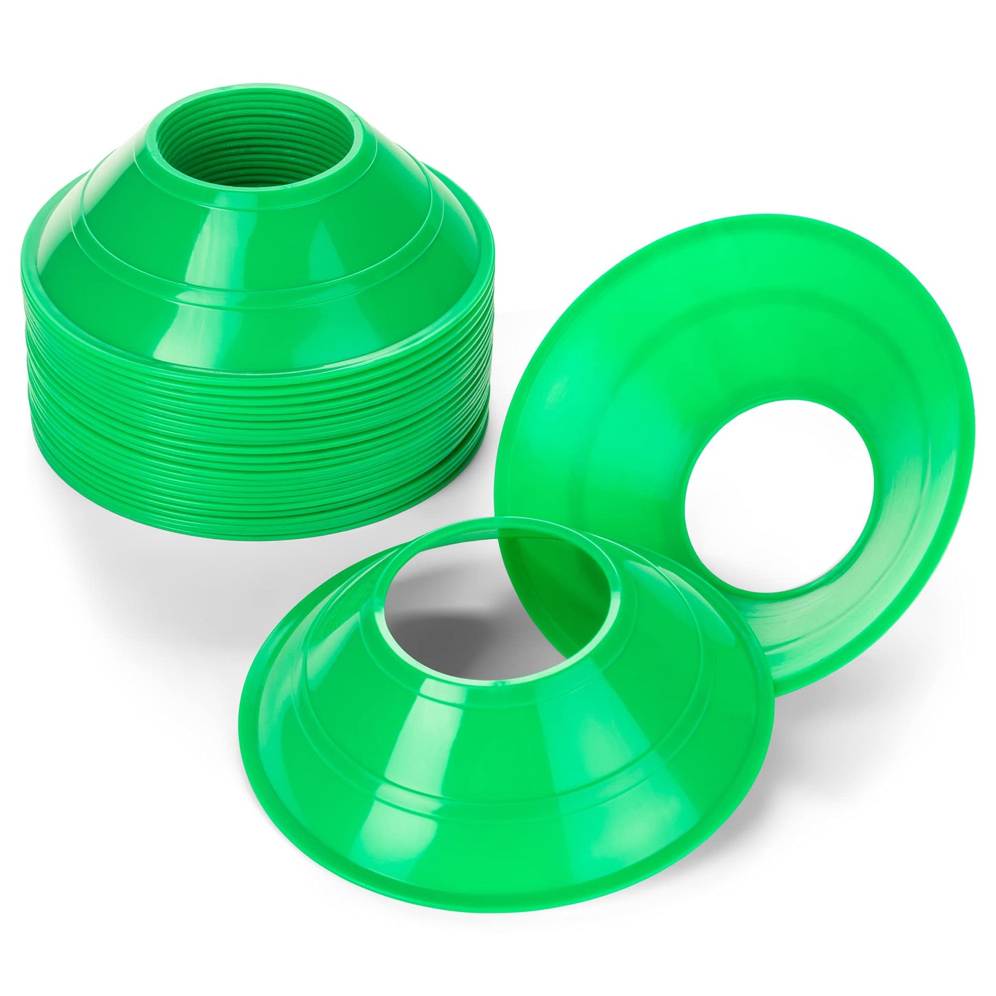 Champion Sports Mini Field Cone for Athletics and Social Distancing Neon Green 5" Diameter
