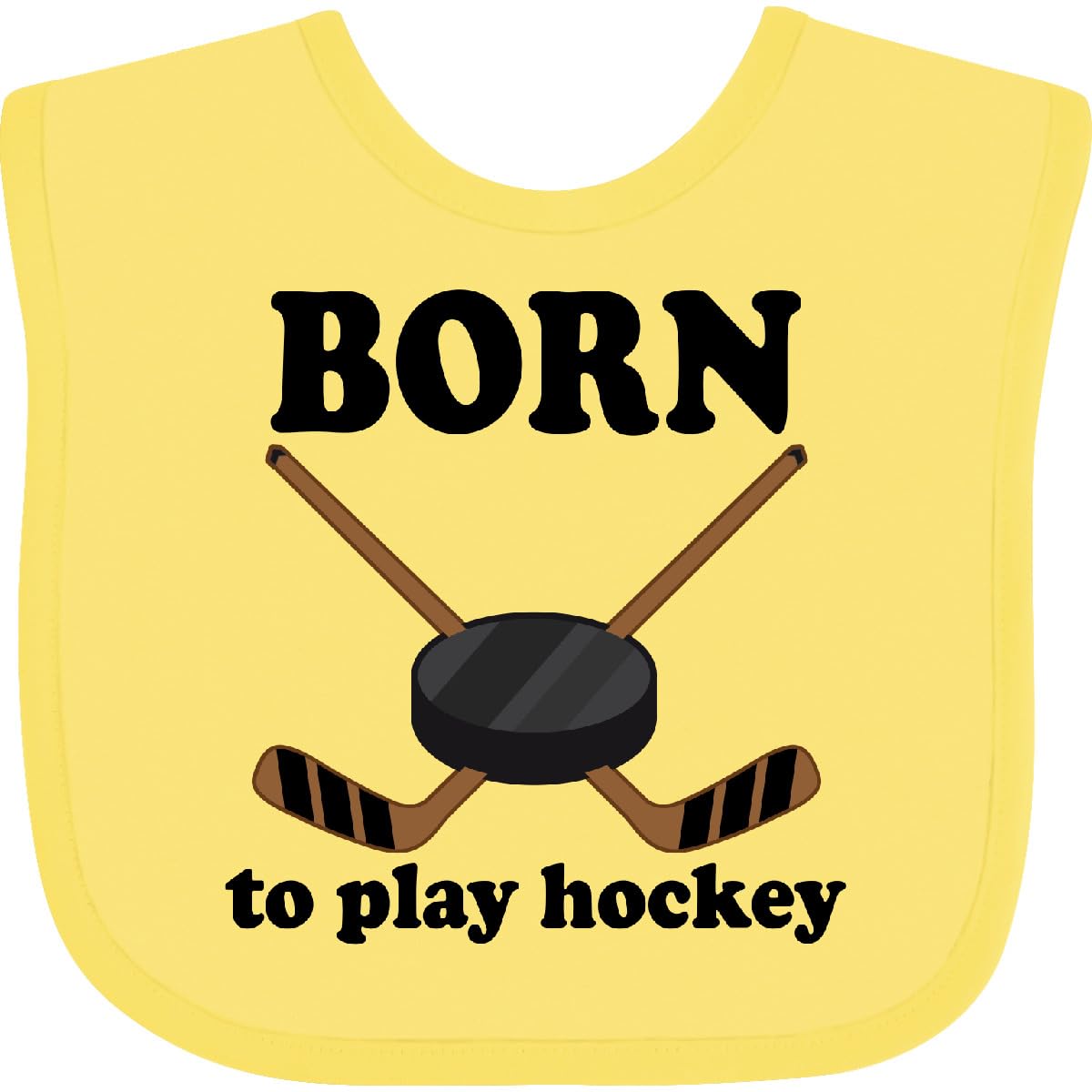 inktastic Future Hockey Player Born To Play Hockey Baby Bib Banana 40c79