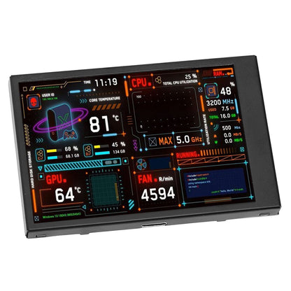 3.5inch Computer Temp Monitor USB C PC IPS Mini Sensor Panel Display for AIDA64 PC CPU Data Temperature Monitor Computer Case Secondary Screen