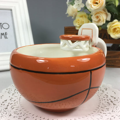 Ceramic Basketball, Soccer, and Cup Set