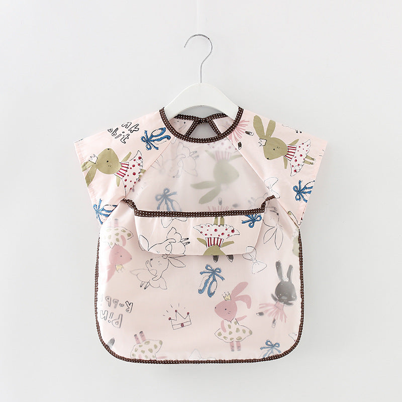 Waterproof Long Sleeve Kids Smock Apron for Eating