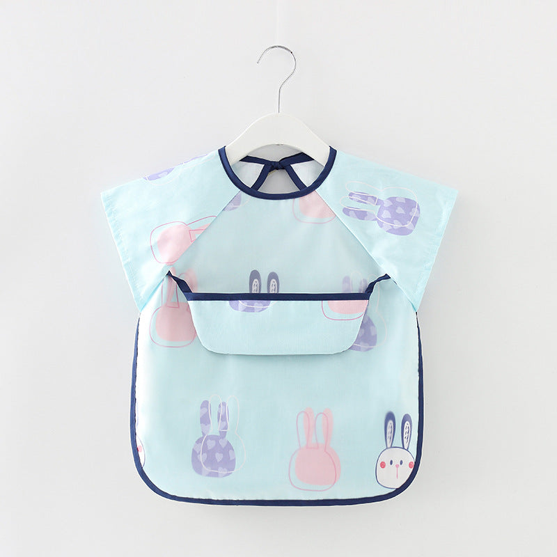 Waterproof Long Sleeve Kids Smock Apron for Eating