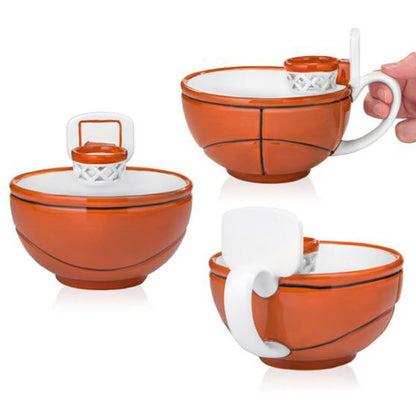 Ceramic Basketball, Soccer, and Cup Set