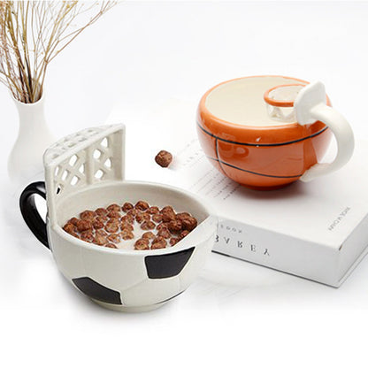 Ceramic Basketball, Soccer, and Cup Set