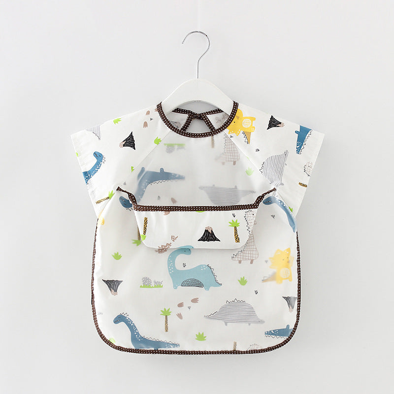 Waterproof Long Sleeve Kids Smock Apron for Eating